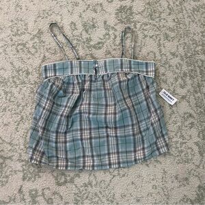NWT plaid baby doll top